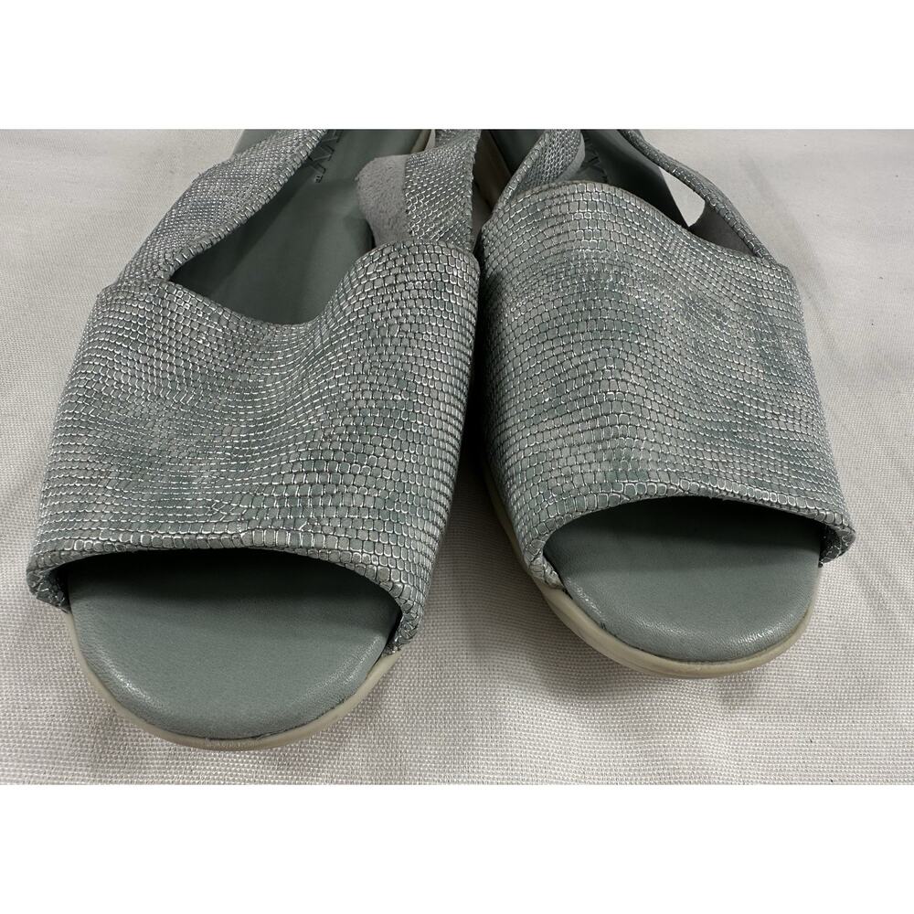 NEW - THE FLEXX Sea Foam Green LEATHER COMFORT SANDALS SZ. US. 9 EU 40.5 Preppy - Picture 4 of 8